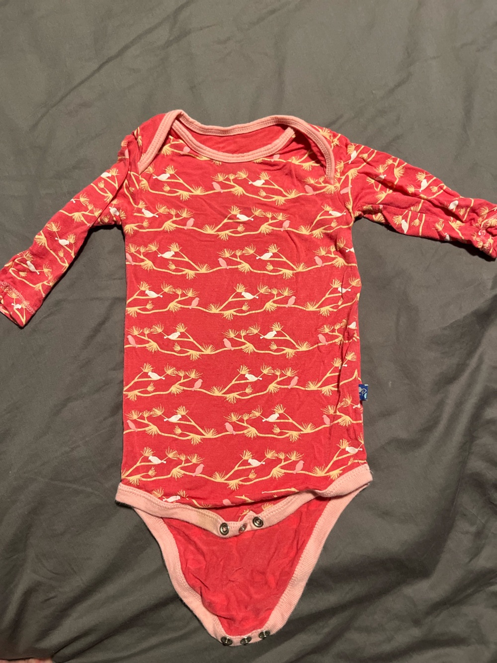 Kickee Pants CoralRed Bamboo Onesie